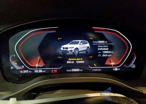 2020 BMW X3 Sdrive30I from USA, damaged, VIN 5UXTY3C02L9B31404